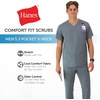 Hanes Men’s Scrubs Healthcare Top, Moisture-Wicking Stretch Scrub Shirts for Men, Odor Control(Royal Blue)