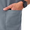 Hanes Men’s Scrubs Healthcare Top, Moisture-Wicking Stretch Scrub Shirts for Men, Odor Control(Slate Grey)