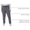 Hanes Women’s Comfort Fit Scrub Pants, Moisture-Wicking Healthcare Scrubs for Women, 3 Pockets(Ebony Heather)