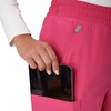 Hanes Women’s Comfort Fit Scrub Pants, Moisture-Wicking Healthcare Scrubs for Women, 3 Pockets(Fuchsia Pink)