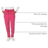 Hanes Women’s Comfort Fit Scrub Pants, Moisture-Wicking Healthcare Scrubs for Women, 3 Pockets(Fuchsia Pink)