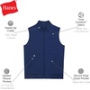 Hanes Women’s Comfort Fit Scrubs Healthcare Vest, Moisture-Wicking Stretch Scrubs Vest for Women(Athletic Navy)