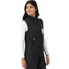 Hanes Women’s Comfort Fit Scrubs Healthcare Vest, Moisture-Wicking Stretch Scrubs Vest for Women(New Ebony)