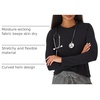 Hanes Women’s Comfort Fit Scrubs Underscrub, Supersoft Viscose from Bamboo Long Sleeve Shirt(New Ebony)