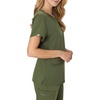 Hanes Women’s Hanes Women’s Premium Scrubs Top with Pockets, Comfort Fit Scrubs for Women, Nurse Essentials(Green Moss)