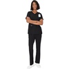 Hanes Women’s Hanes Women’s Premium Scrubs Top with Pockets, Comfort Fit Scrubs for Women, Nurse Essentials(New Ebony)