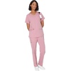 Hanes Women’s Hanes Women’s Premium Scrubs Top with Pockets, Comfort Fit Scrubs for Women, Nurse Essentials(Pink Mauve)