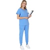 Hanes Women’s Scrub Joggers, Comfort Fit Healthcare Pants for Women, Moisture-Wicking Medical Scrubs with Odor Control(Ceil Blue 2)