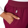 Hanes Women’s Scrub Pants, Comfort Fit Healthcare Pants for Women, Moisture-Wicking Medical Scrubs(Afternoon Burgundy)
