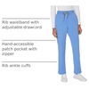 Hanes Women’s Scrub Pants, Comfort Fit Healthcare Pants for Women, Moisture-Wicking Medical Scrubs(Ceil Blue 2)
