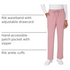 Hanes Women’s Scrub Pants, Comfort Fit Healthcare Pants for Women, Moisture-Wicking Medical Scrubs(Pink Mauve)