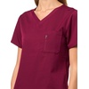Hanes Women’s Scrub Top – Premium Stretch V-Neck Healthcare Top(Afternoon Burgundy)