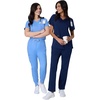 Hanes Women’s Scrub Top – Premium Stretch V-Neck Healthcare Top(Ceil Blue 2)