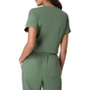 Hanes Women’s Scrub Top – Premium Stretch V-Neck Healthcare Top(Green Moss)
