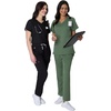 Hanes Women’s Scrub Top – Premium Stretch V-Neck Healthcare Top(New Ebony)