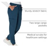 Hanes Women’s Scrubs Cargo Joggers, Healthcare Scrub Joggers for Women, Moisture Wicking(Caribbean Blue)