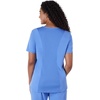 Hanes Women’s Scrubs Healthcare Top, Moisture-Wicking Stretch Scrub Shirts, Ribbed Back Panel(Ceil Blue 2)