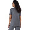 Hanes Women’s Scrubs Healthcare Top, Moisture-Wicking Stretch Scrub Shirts, Ribbed Back Panel(Ebony Heather)