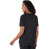 Hanes Women’s Scrubs Healthcare Top, Moisture-Wicking Stretch Scrub Shirts, Ribbed Back Panel(New Ebony)