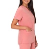 Hanes Women’s Scrubs Healthcare Top, Moisture-Wicking Stretch Scrub Shirts, Ribbed Back Panel(Rose Ranch Pink)