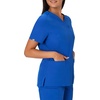 Hanes Women’s Scrubs Healthcare Top, Moisture-Wicking Stretch Scrub Shirts, Ribbed Back Panel(Royal Blue)