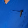 Hanes Women’s Scrubs Healthcare Top, Moisture-Wicking Stretch Scrub Shirts, Ribbed Back Panel(Royal Blue)