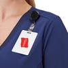 Hanes Women’s Scrubs Healthcare Top, Moisture-Wicking Stretch Scrub Shirts, Ribbed Side Panels(Athletic Navy)