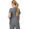 Hanes Women’s Scrubs Healthcare Top, Moisture-Wicking Stretch Scrub Shirts, Ribbed Side Panels(Ebony Heather)