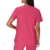 Hanes Women’s Scrubs Healthcare Top, Moisture-Wicking Stretch Scrub Shirts, Ribbed Side Panels(Fuchsia Pink)