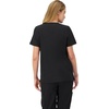 Hanes Women’s Scrubs Healthcare Top, Moisture-Wicking Stretch Scrub Shirts, Ribbed Side Panels(New Ebony)
