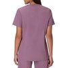 Hanes Women’s Scrubs Healthcare Top, Moisture-Wicking Stretch Scrub Shirts, Ribbed Side Panels(Purple Mauve)