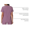 Hanes Women’s Scrubs Healthcare Top, Moisture-Wicking Stretch Scrub Shirts, Ribbed Side Panels(Purple Mauve)
