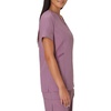 Hanes Women’s Scrubs Healthcare Top, Moisture-Wicking Stretch Scrub Shirts, Ribbed Side Panels(Purple Mauve)