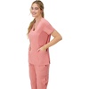 Hanes Women’s Scrubs Healthcare Top, Moisture-Wicking Stretch Scrub Shirts, Ribbed Side Panels(Rose Ranch Pink)