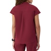Hanes Women’s Scrubs Healthcare Top with Mandarin Collar, Moisture-Wicking Stretch Scrub Shirt(Afternoon Burgundy)