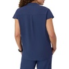 Hanes Women’s Scrubs Healthcare Top with Mandarin Collar, Moisture-Wicking Stretch Scrub Shirt(Athletic Navy)