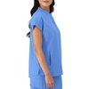 Hanes Women’s Scrubs Healthcare Top with Mandarin Collar, Moisture-Wicking Stretch Scrub Shirt(Ceil Blue 2)