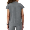 Hanes Women’s Scrubs Healthcare Top with Mandarin Collar, Moisture-Wicking Stretch Scrub Shirt(Ebony Heather)