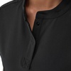 Hanes Women’s Scrubs Healthcare Top with Mandarin Collar, Moisture-Wicking Stretch Scrub Shirt(New Ebony)