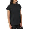 Hanes Women’s Scrubs Healthcare Top with Mandarin Collar, Moisture-Wicking Stretch Scrub Shirt(New Ebony)