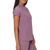 Hanes Women’s Scrubs Healthcare Top with Mandarin Collar, Moisture-Wicking Stretch Scrub Shirt(Purple Mauve)