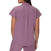 Hanes Women’s Scrubs Healthcare Top with Mandarin Collar, Moisture-Wicking Stretch Scrub Shirt(Purple Mauve)