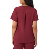 Hanes Women’s Scrubs Healthcare Top with V-Neckline, Moisture-Wicking Stretch Scrub Shirts(Afternoon Burgundy)