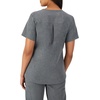 Hanes Women’s Scrubs Healthcare Top with V-Neckline, Moisture-Wicking Stretch Scrub Shirts(Ebony Heather)