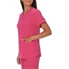 Hanes Women’s Scrubs Healthcare Top with V-Neckline, Moisture-Wicking Stretch Scrub Shirts(Fuchsia Pink)
