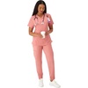 Hanes Women’s Scrubs Healthcare Top with V-Neckline, Moisture-Wicking Stretch Scrub Shirts(Rose Ranch Pink)