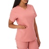 Hanes Women’s Scrubs Healthcare Top with V-Neckline, Moisture-Wicking Stretch Scrub Shirts(Rose Ranch Pink)