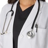 Hanes Women’s Scrubs Lab Coat, Healthcare Lab Coat, Scrubs Jacket With Pockets, Soil & Water Resistant(Marble White)