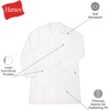 Hanes Women’s Scrubs Lab Coat, Healthcare Lab Coat, Scrubs Jacket With Pockets, Soil & Water Resistant(Marble White)
