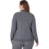 Hanes Women’s Scrubs Zip-Up Bomber Jacket(Ebony Heather)